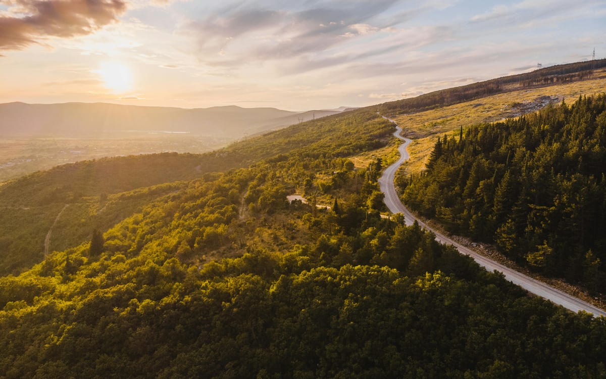 A mountain pass road through the Montenegrin interior