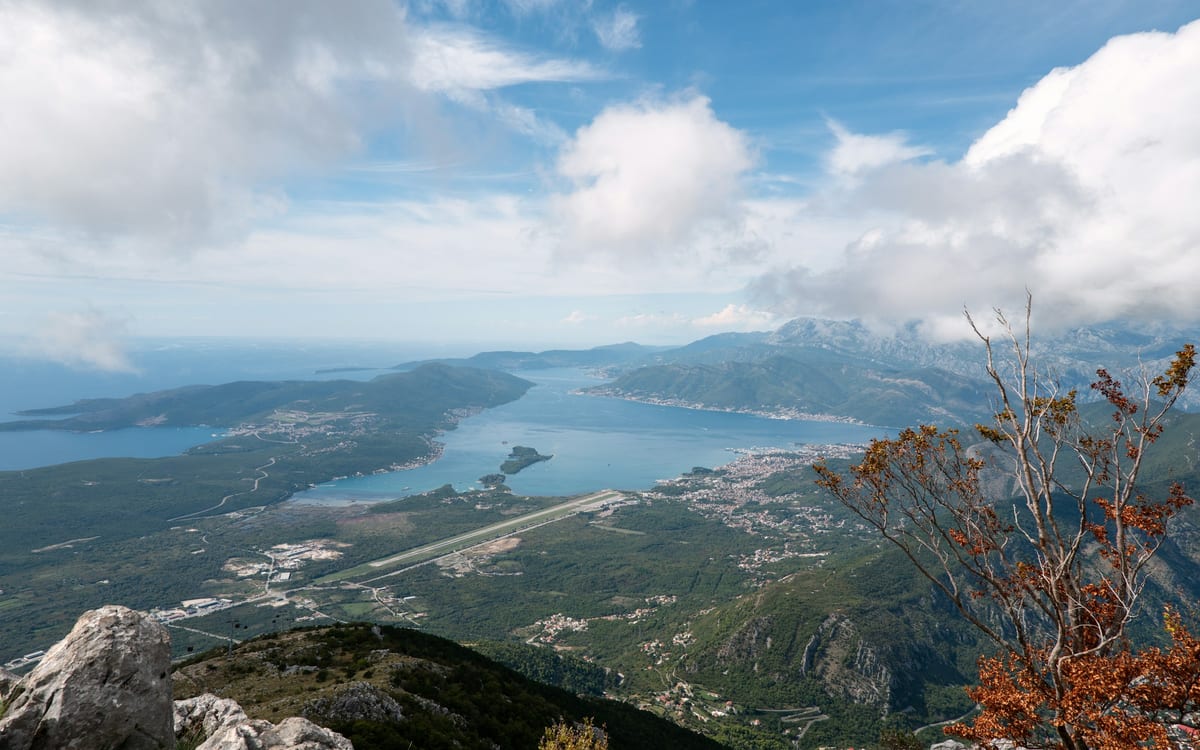 The waterfront at Tivat, the closest airport to Kotor